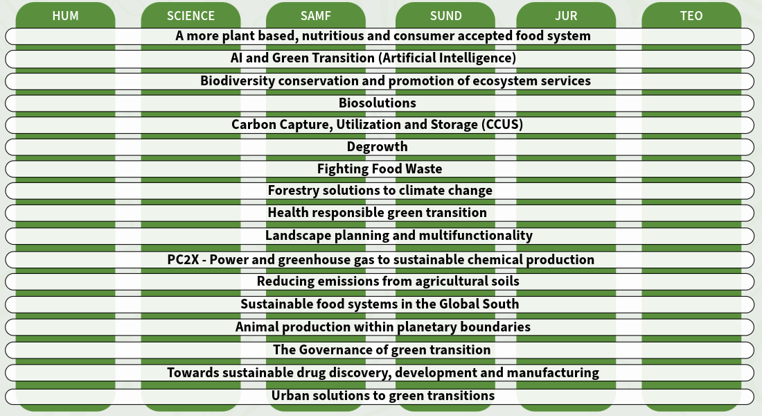 GSC matrix model over faculties and thematic solutions