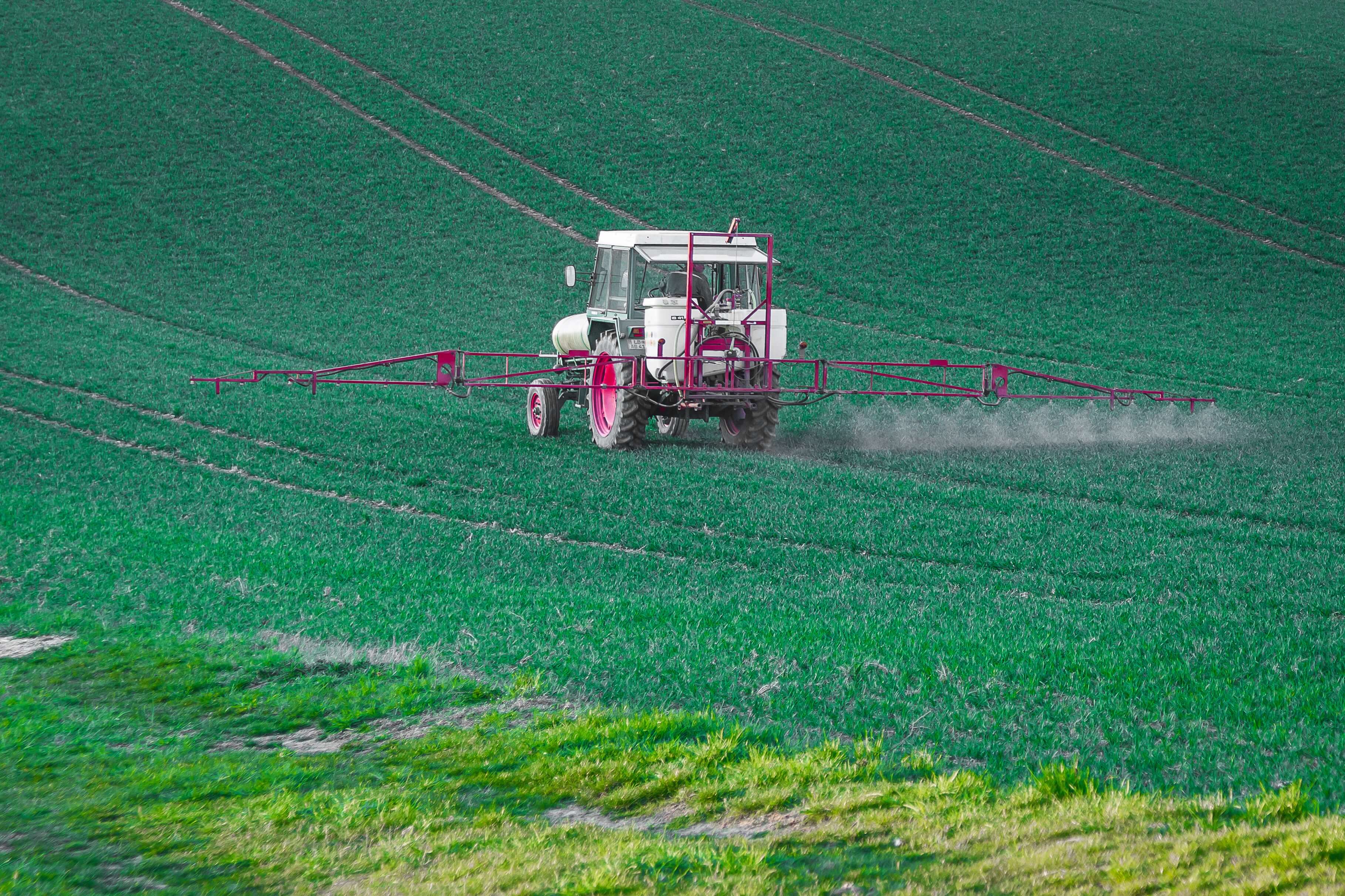Man spraying pesticides